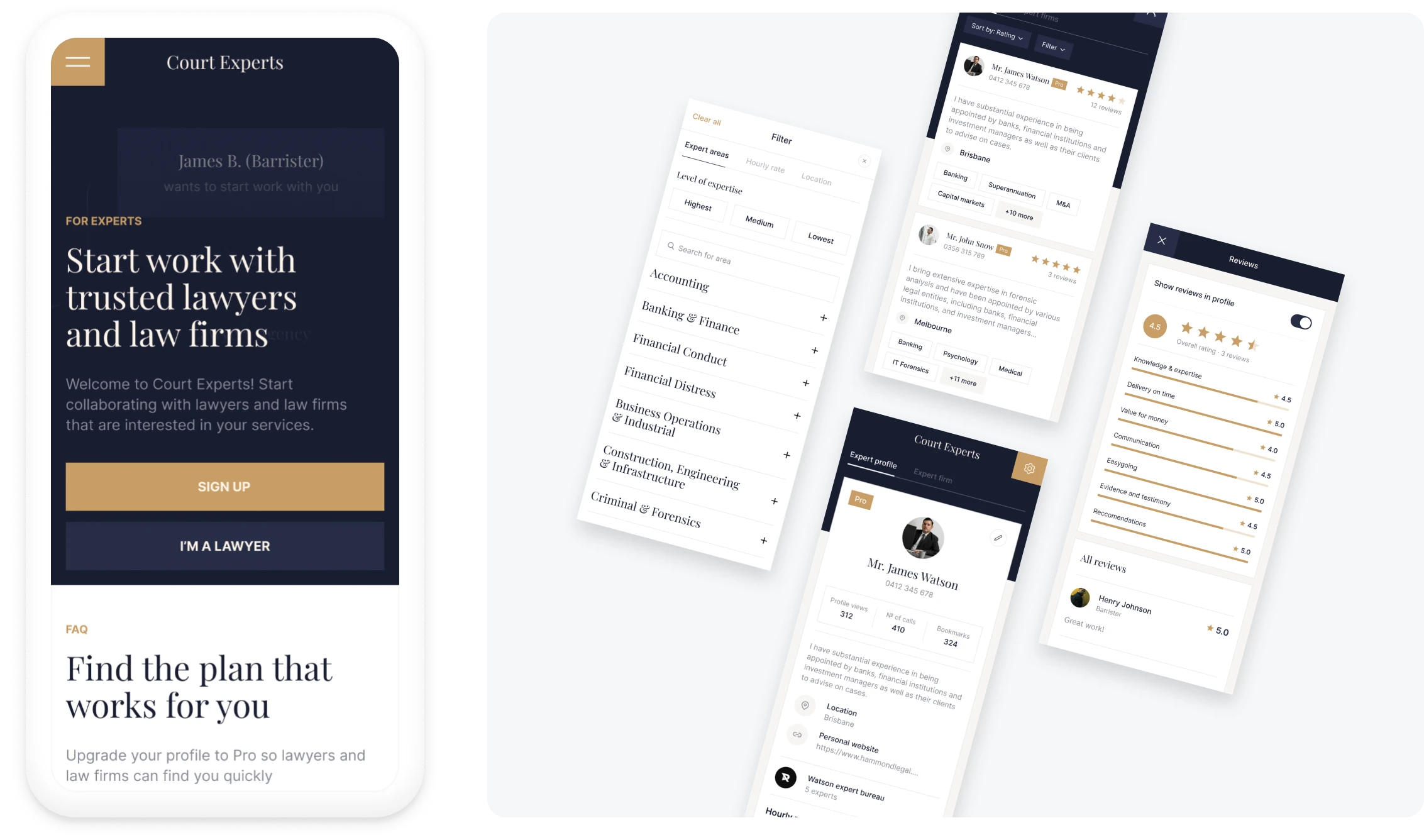 Платформа для взаимодействия юристов и экспертных свидетелей